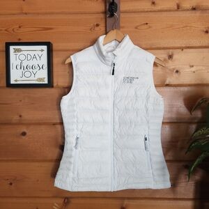 Scandinavian Explorer NWOT White Down Feather Quilt Puffer Vest Ultra Light Sz S